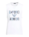 Emporio Armani Man Tank Top White Size M Cotton, Elastane In White