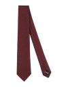 Emporio Armani Man Ties & Bow Ties Burgundy Size - Silk, Acetate In Red