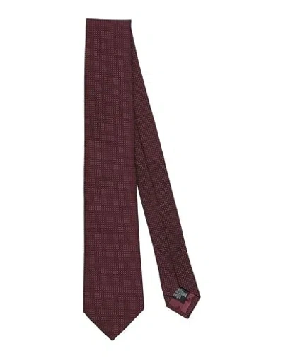 Emporio Armani Man Ties & Bow Ties Burgundy Size - Silk In Red
