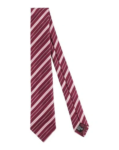 Emporio Armani Man Ties & Bow Ties Garnet Size - Silk, Acetate In Red