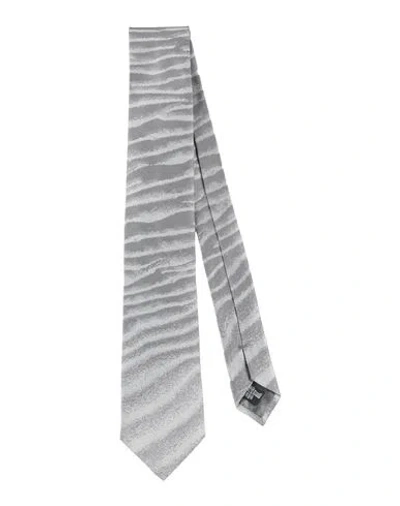 Emporio Armani Man Ties & Bow Ties Light Grey Size - Silk