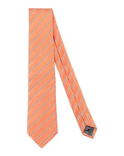 Emporio Armani Man Ties & Bow Ties Orange Size - Silk