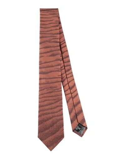 Emporio Armani Man Ties & Bow Ties Rust Size - Silk In Red