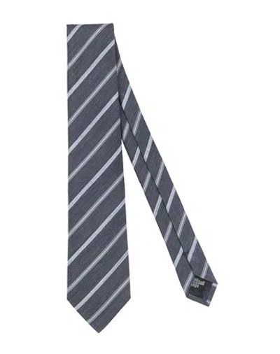 Emporio Armani Man Ties & Bow Ties Slate Blue Size - Silk