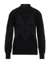 Emporio Armani Man Turtleneck Black Size L Acrylic, Alpaca Wool, Wool In Black