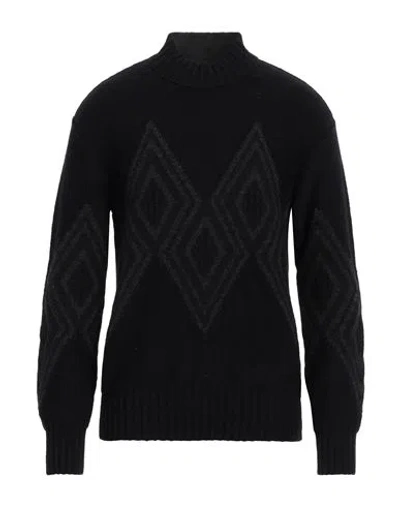 Emporio Armani Man Turtleneck Black Size L Acrylic, Alpaca Wool, Wool