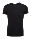Emporio Armani Man Undershirt Black Size M Modal, Elastane