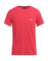 Emporio Armani Man Undershirt Red Size M Cotton, Elastane