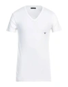 Emporio Armani Man Undershirt White Size S Cotton, Elastane