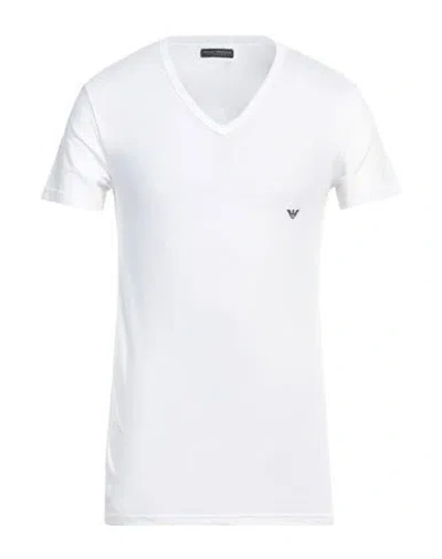 Emporio Armani Man Undershirt White Size S Cotton, Elastane In White