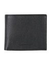 Emporio Armani Grained Leather Bi-fold Wallet In Black