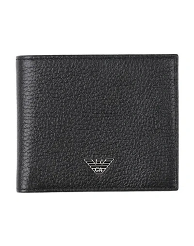 Emporio Armani Man Wallet Black Size - Leather