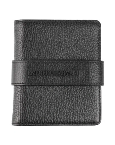 Emporio Armani Man Wallet Black Size - Leather