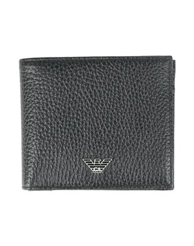 Emporio Armani Man Wallet Black Size - Leather