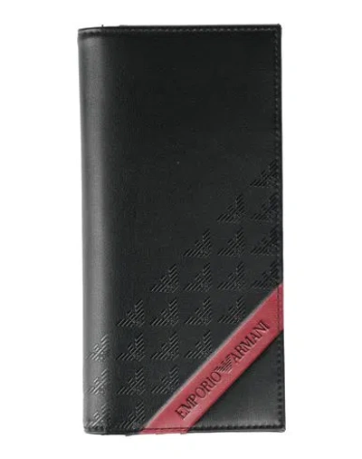 Emporio Armani Man Wallet Black Size - Leather