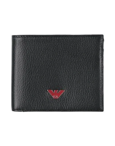 Emporio Armani Man Wallet Black Size - Leather