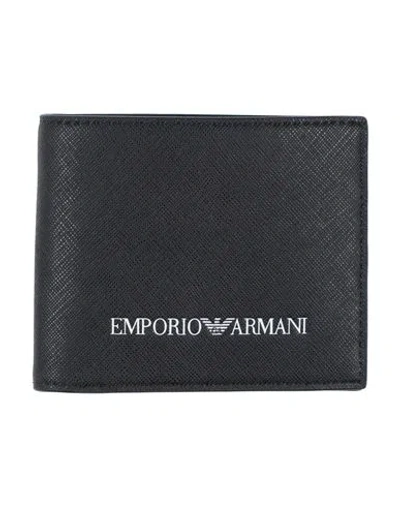 Emporio Armani Man Wallet Black Size - Soft Leather