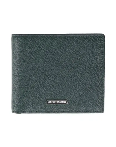 Emporio Armani Man Wallet Dark Green Size - Leather