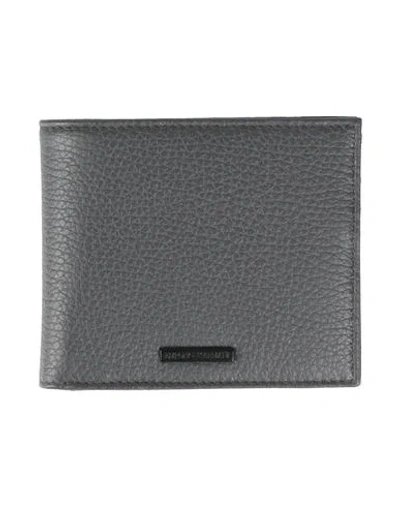 Emporio Armani Man Wallet Grey Size - Leather In Gray