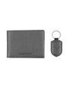 Emporio Armani Man Wallet Midnight Blue Size - Cow Leather In Grey