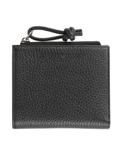 Emporio Armani Man Wallet Lead Size - Leather In Grey