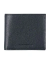 Emporio Armani Man Wallet Midnight Blue Size - Cow Leather In Blue