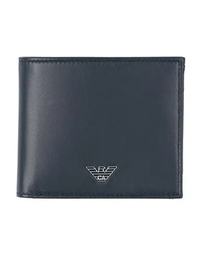 Emporio Armani Man Wallet Midnight Blue Size - Lambskin