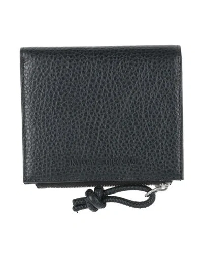 Emporio Armani Man Wallet Midnight Blue Size - Leather