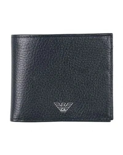 Emporio Armani Man Wallet Midnight Blue Size - Leather
