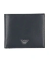 Emporio Armani Man Wallet Midnight Blue Size - Leather In Blue