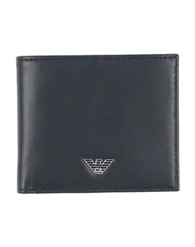 Emporio Armani Man Wallet Midnight Blue Size - Leather