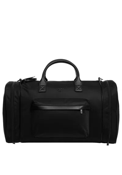 Emporio Armani Man Woven Holdall Man  Y4q363y217j-80001 Black