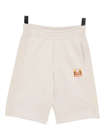 Emporio Armani Kids' Manga Bear Crew Shorts In Neutral