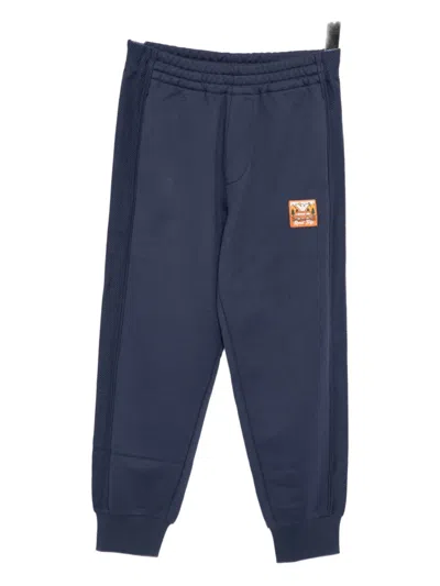 Emporio Armani Kids' Manga Bear Crew Trackpants In Blue