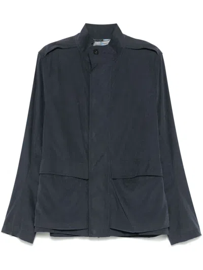 Emporio Armani Martingale-strap Jacket In Blue