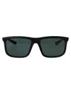 Emporio Armani Matte Black Injectate Sunglasses In Black