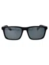 Emporio Armani Matte Black Injected Sunglasses In Black