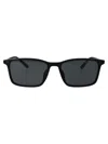 Emporio Armani Matte Black Injected Sunglasses In Black