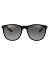 Emporio Armani Matte Black Injected Sunglasses In Black