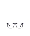 Emporio Armani Matte-effect Rectangle-frame Glasses In Blue