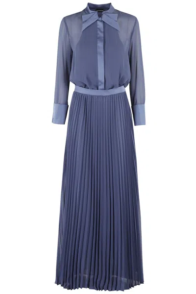 Emporio Armani Poliestere Dress In Blue