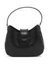 Emporio Armani Medium Leather Hobo Bag In Black