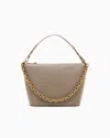 Emporio Armani Medium Leather Hobo Bag With Chain