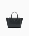 Emporio Armani Medium Shopper Bag With Palmellato Finish