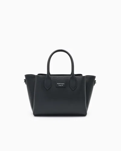 Emporio Armani Medium Shopper Bag With Palmellato Finish