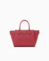 Emporio Armani Medium Shopper Bag With Palmellato Finish In Red
