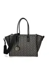 Emporio Armani Jacquard-logo-motif Tote Bag In Black