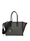 Emporio Armani Jacquard-logo-motif Tote Bag In Black