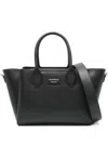 Emporio Armani Leather Tote Bag In Black