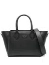 Emporio Armani Leather Tote Bag In Black
